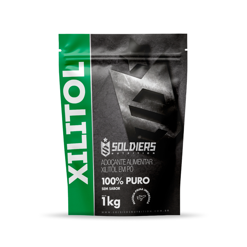 Xylitol 1kg 100% Puro Soldiers Nutrition Ingrediente Natural Adoçante Alimentação Saudável em Oferta na Shopee