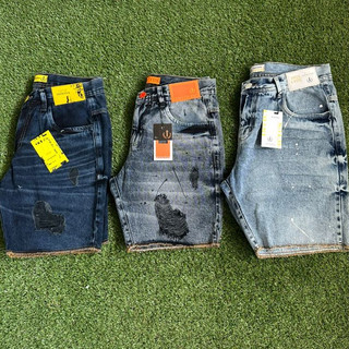Bermuda Masculina Jeans Jogador Curta Short Kit 3 peças
