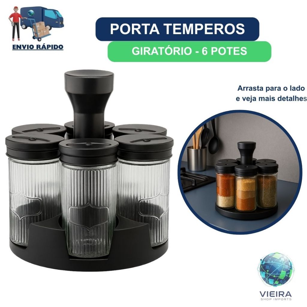 Suporte Giratório para Temperos: Onde Comprar | BuscaProdutos