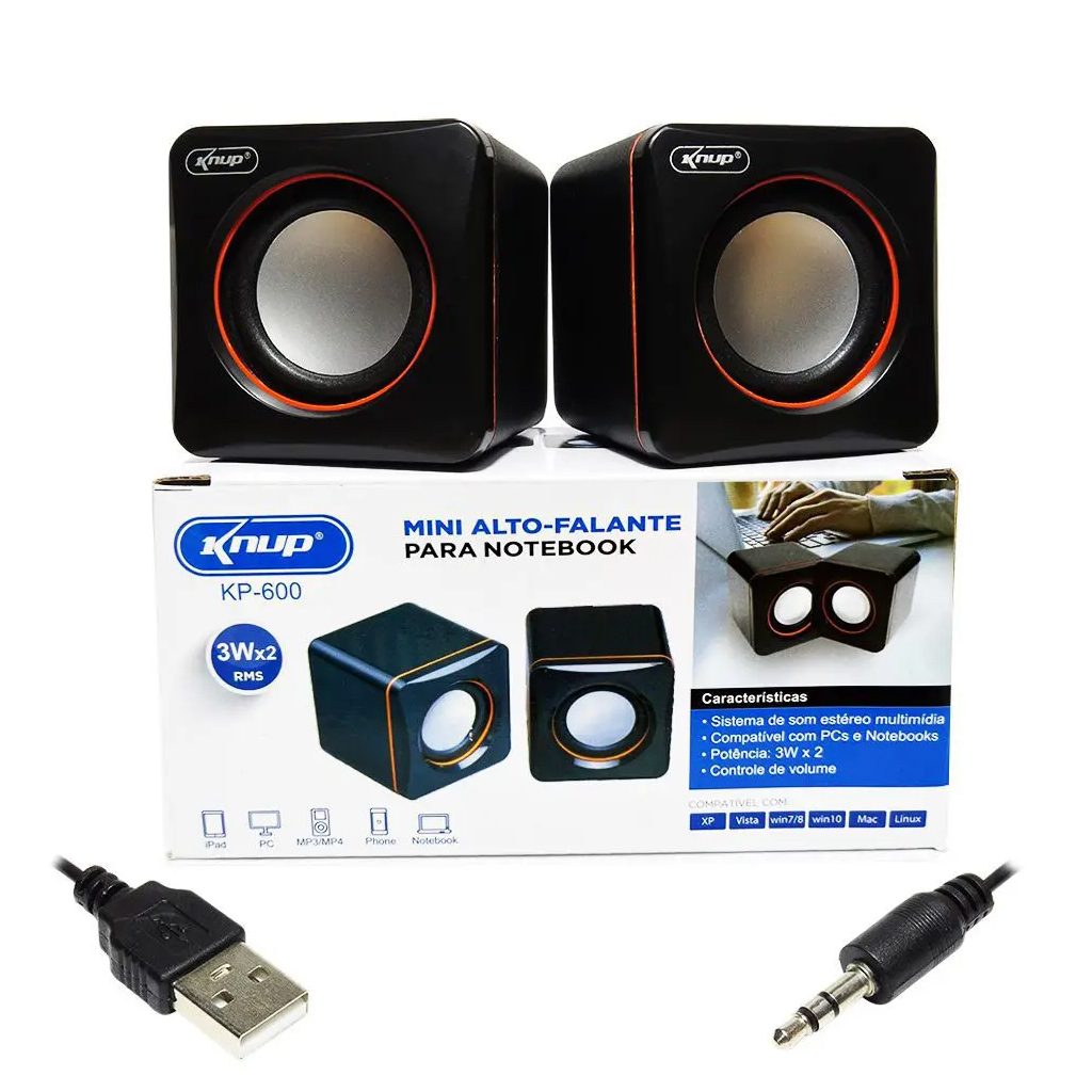 Mini Alto-falante Para Notebook - kP-600 - knup em Oferta na Shopee