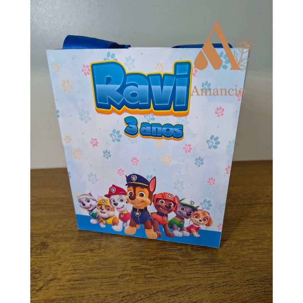 SACOLINHA Patrulha Canina Personalizado (P) | Sacolinha P | Lembrancinha | Mimos | Aniversário Patrulha Canina | Menino