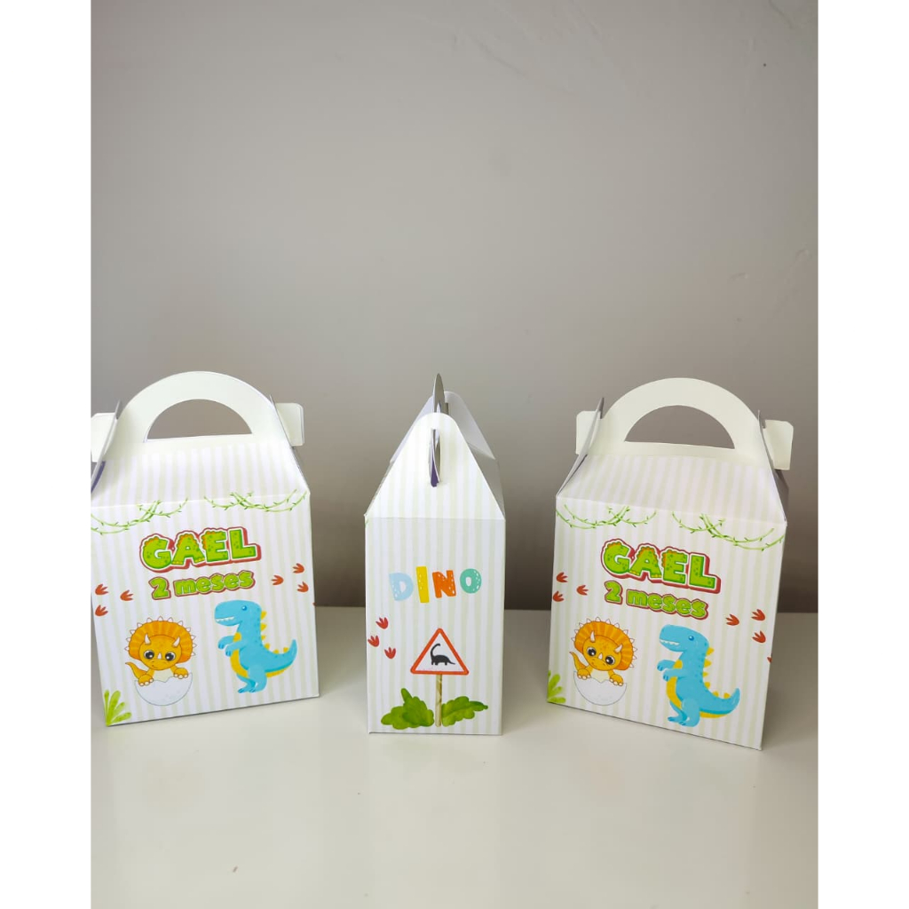 Kit Maletinha Personalizada Dinossauro Baby Kit PEGUE E MONTE festa Dinossauro Baby