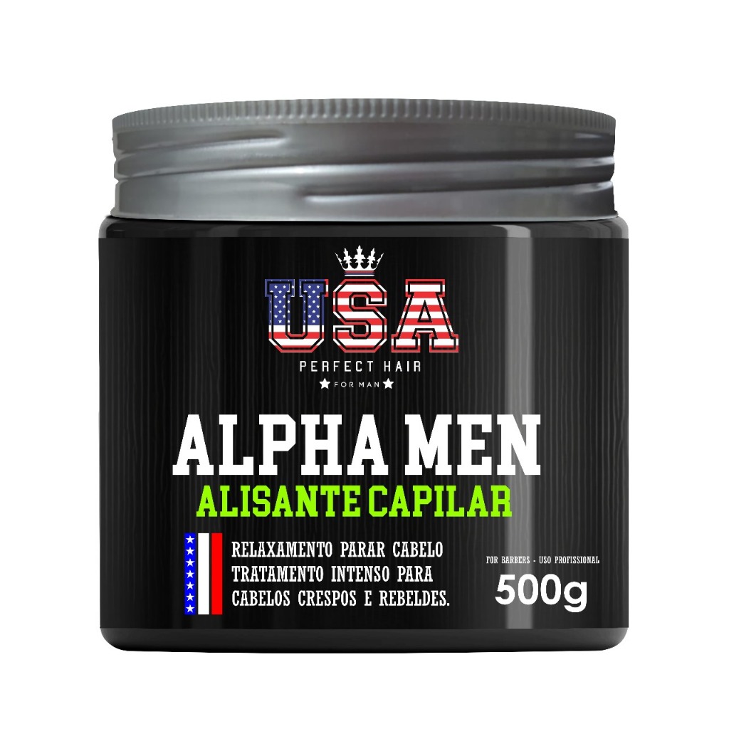 Alisamento Americano Usax Alfa Men Relaxamento P/cabelo 500g