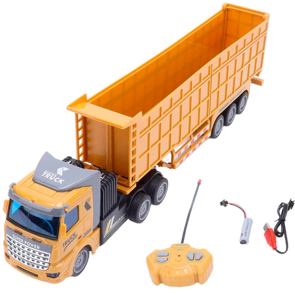 Caminhão Carreta Caçamba Super Truck Com Controle Remoto