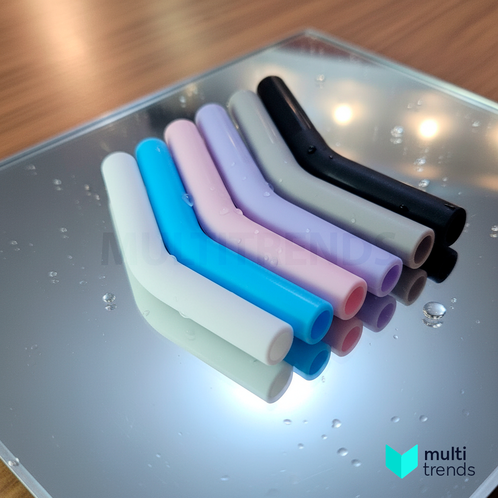 Ponta de Silicone Para Canudos de 8mm - Confortável, Segura e Reutilizável