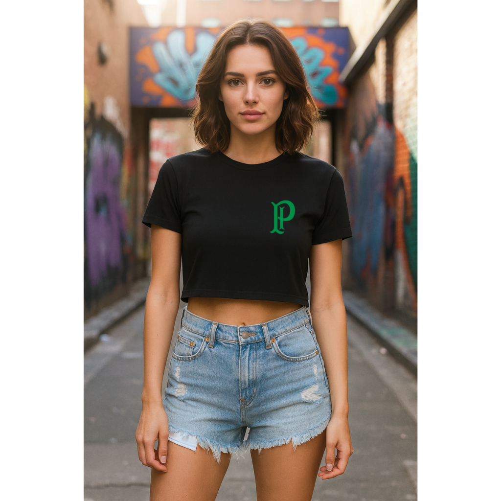 Camiseta Cropped Verdão Libertadores 2025 Porco Time Futebol Blusa 100% Algodão Feminino Frente e Costas