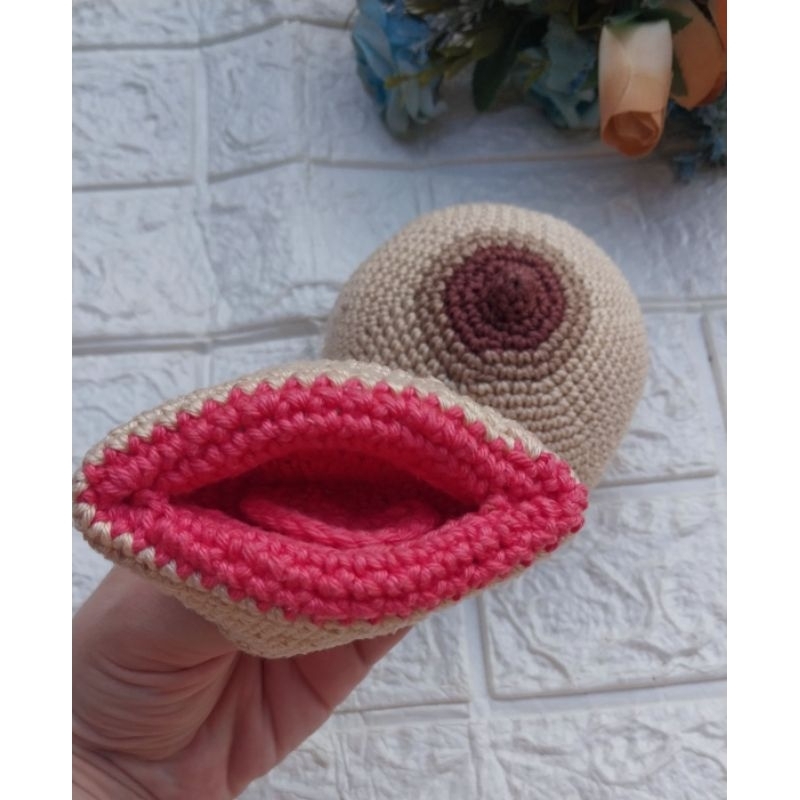 Boca didática crochê amigurumi/Boquinha articulada/educação perinatal/doula/enfermeira /Consultoria  amamentação /tulipa