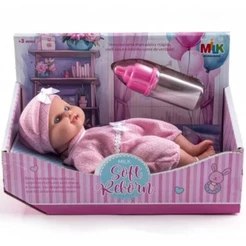 Boneca Reborn Soft Em Vinil Super Macio Com Mamadeira Magica - Envio Imediato
