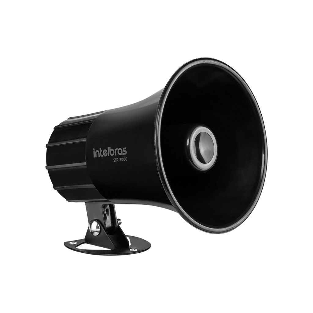 Sirene Intelbras Sir 3000 120Db Alta Potência Magnética Alarme Segurança Preta