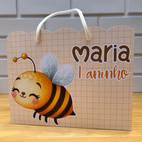 10 Sacolinha Abelhinha - Abelha Personalizado - Lembrancinha - Mimos - Aniversário Abelhinha