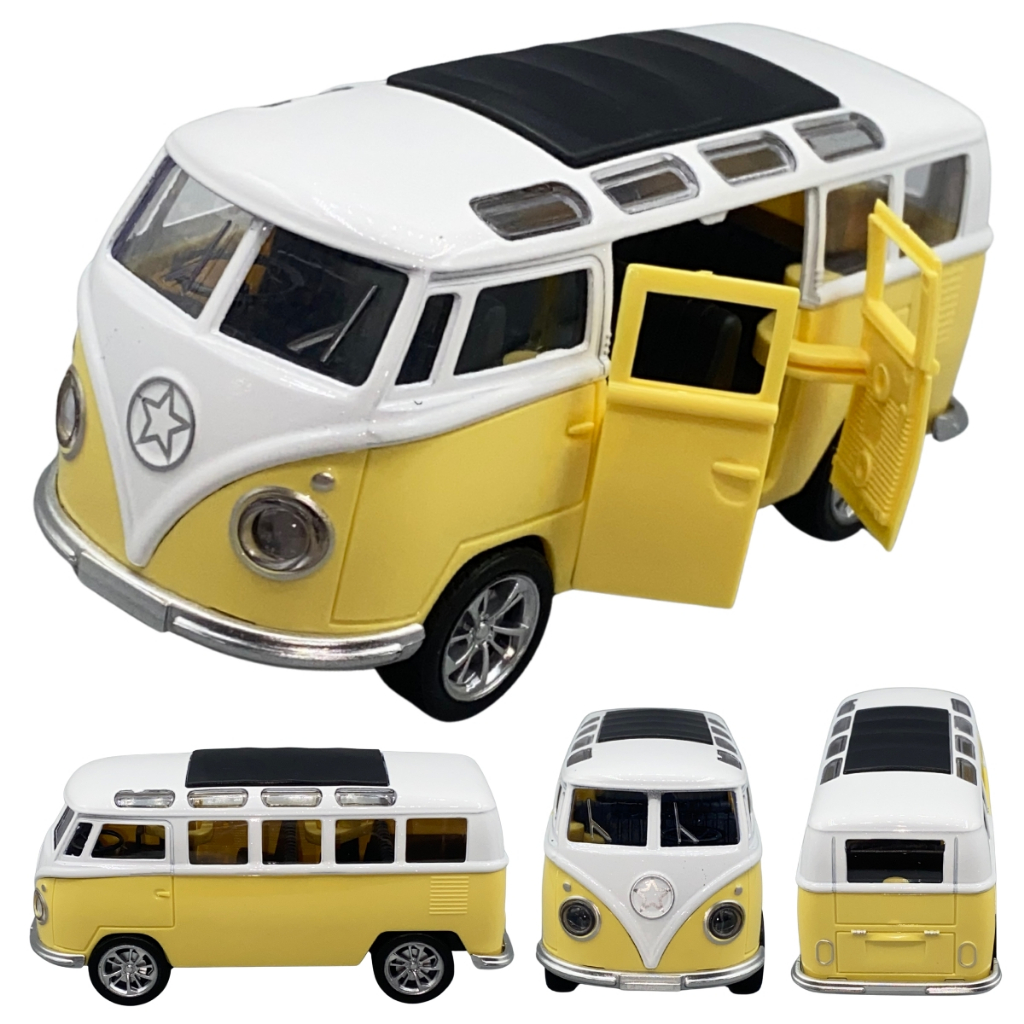 Miniatura Carro Kombi Combi Perua Escala 1:36 Coleção Metal