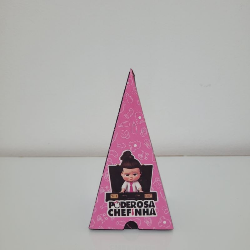 Caixa Cone Pirâmide A Poderosa Chefinha Rosa | Kit 8, 16, 24 ou 32 Unidades | Lembrancinha Festa LUXO | Papel Premium