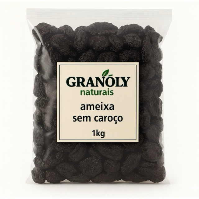 Ameixa Seca Sem Caroço 1kg | Fruta Desidratada a Granel