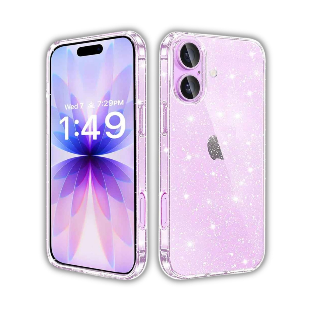 Capa Capinha Case Glitter Brilho Tranparente Brilhante Para Iphone 15/16/17 Pro/Pro Max/Plus/Air/E em Oferta na Shopee