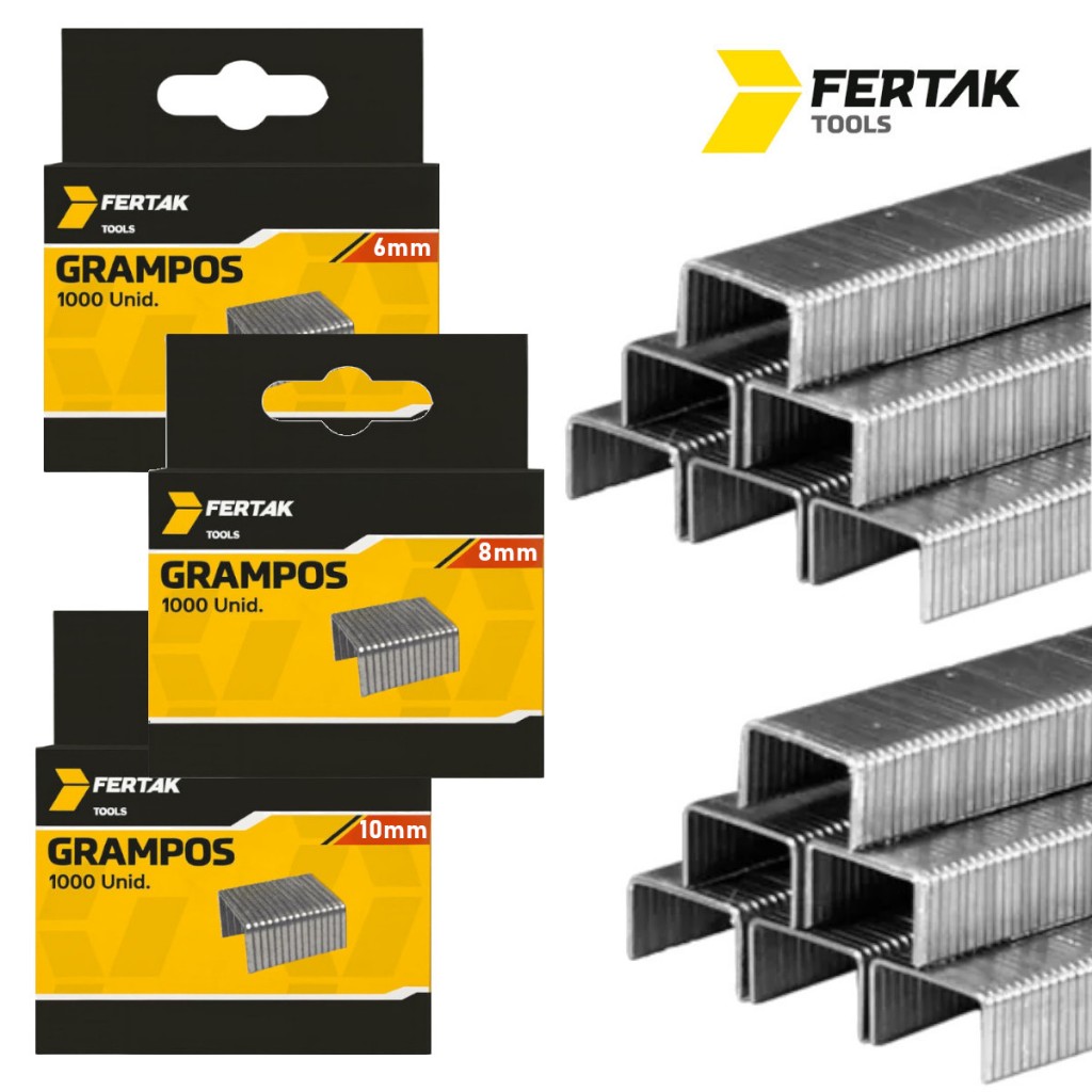 Grampos Galvanizados para Grampeador de Tapeceiro Tipo 53 em Oferta na Shopee