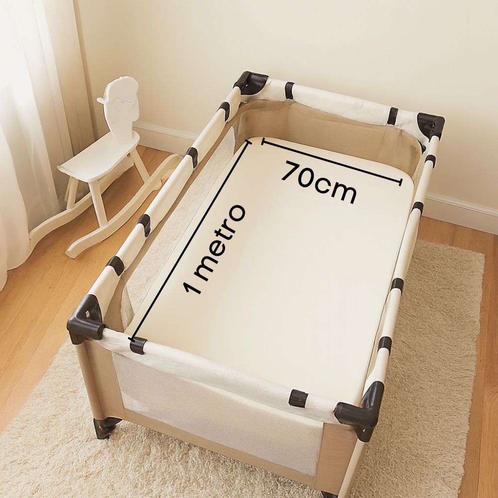 Colchonete Infantil para Berço Desmontável 100x70x4cm com Capa Removível