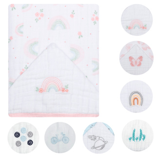 Toalha de Banho Soft Bebê 3 Camadas Algodão tripla macia grossa enxoval fralda bordada em Oferta na Shopee