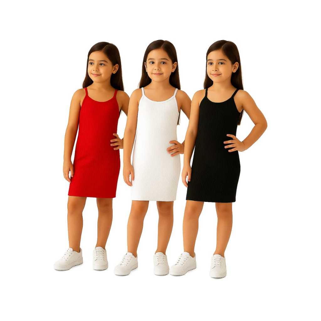 vestidos midi infantil juvenil