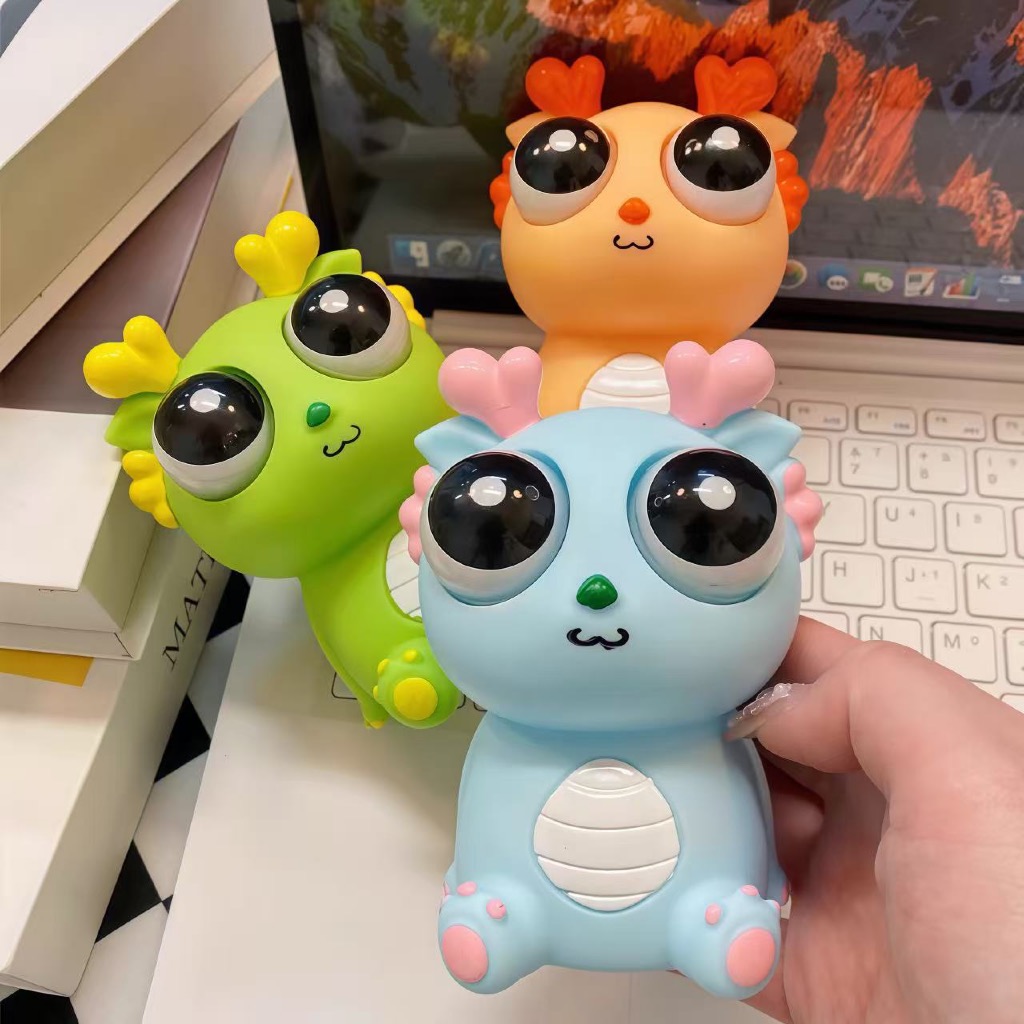 Brinquedo Dragão Antiestresse Olhos Saltando Divertido Brinquedo Anti-Stress Divertido, Perfeito para Presente em Oferta na Shopee
