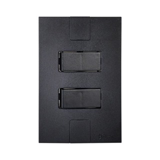 Kit 5 Interruptores Duplo Simples Placa 4x2 Linha Caprice Preto Fosco Pluzie em Oferta na Shopee