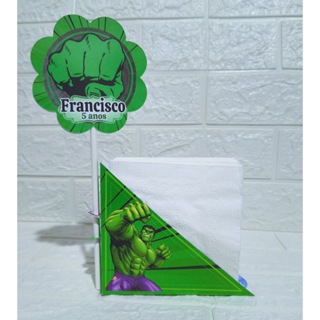 Centro de mesa Porta guardanapo Personalizado Hulk em Oferta na Shopee