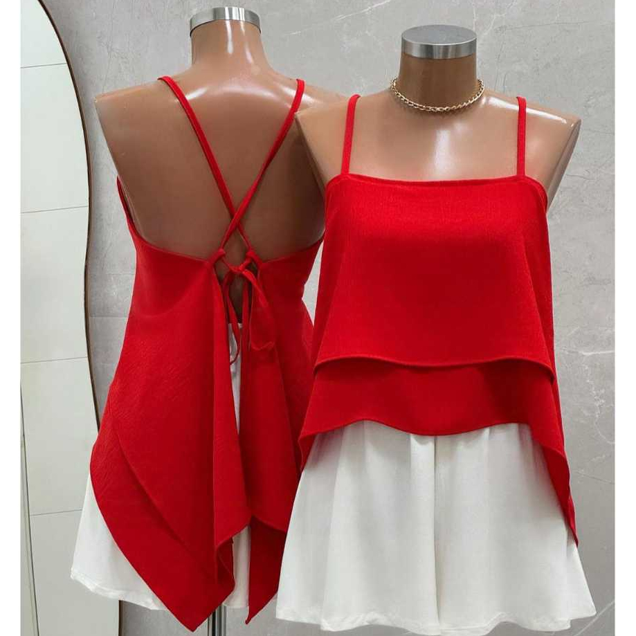 Blusa Feminino  elegante  Tecido duna premium 2 babados Blusinha Bata sem bojo envio rápido