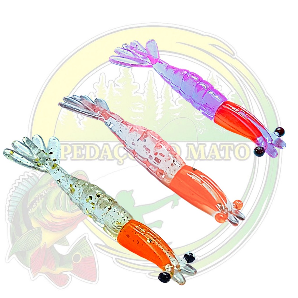 Camarão artificial 5,5CM 10 unidades pesca tucunaré,robalo,corvina e.t.c....
