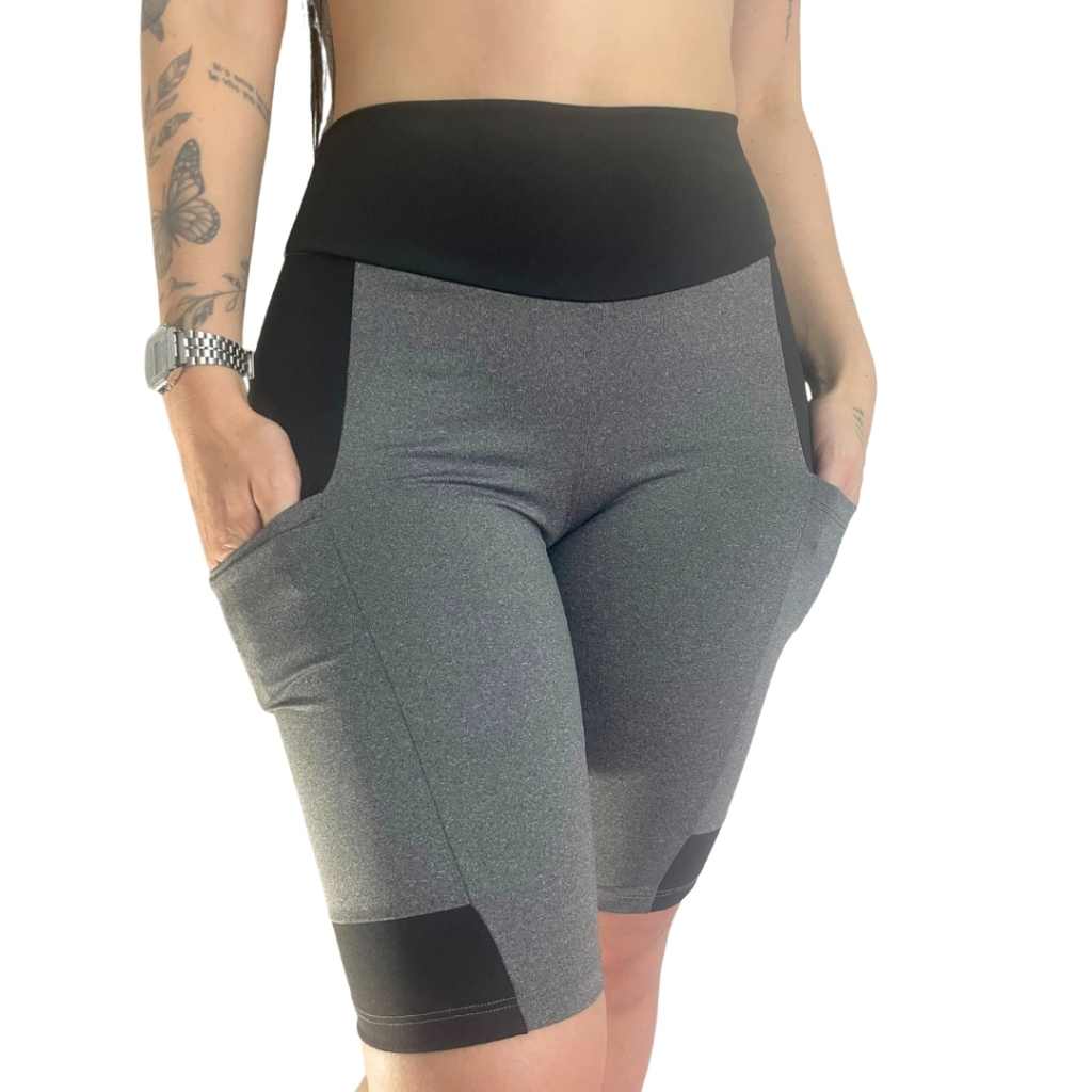 Short Fitness Feminino com Bolso - Zero Transparência – Bermuda Academia Confortável Tecido Premium