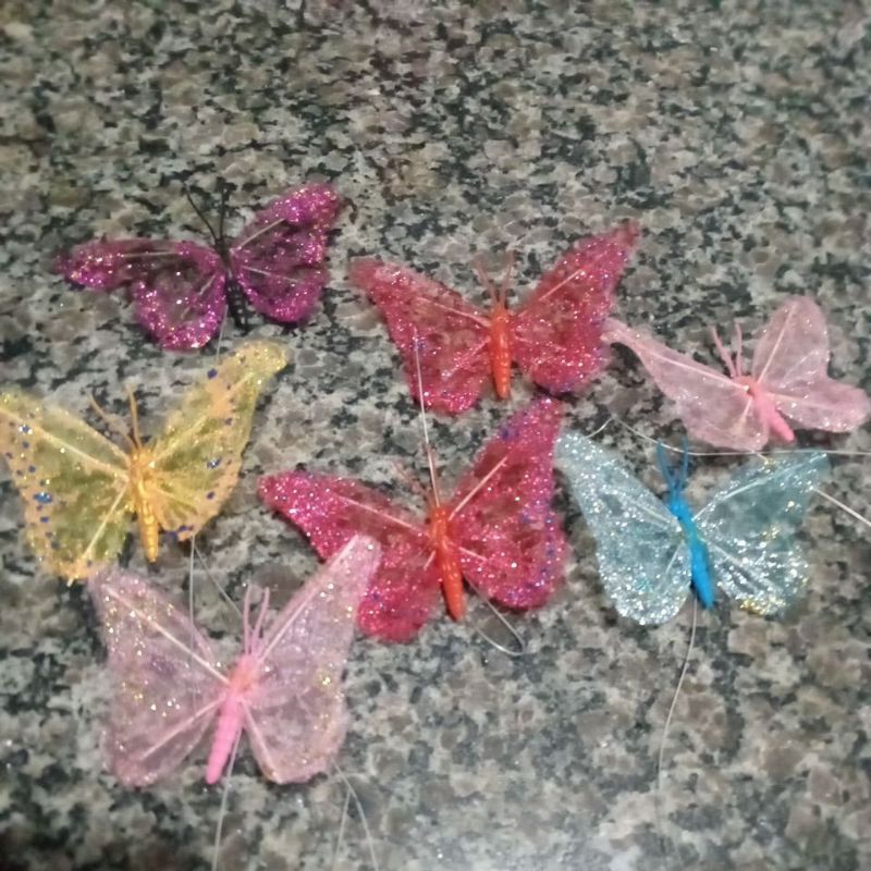 borboletas decorativas para arranjos de flores cores sortidas kit com 12 🦋