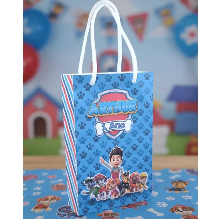 Sacolinha P PATRULHA CANINA Personalizada Sacolinha Lembrancinha Aniversário PEGUE E MONTE