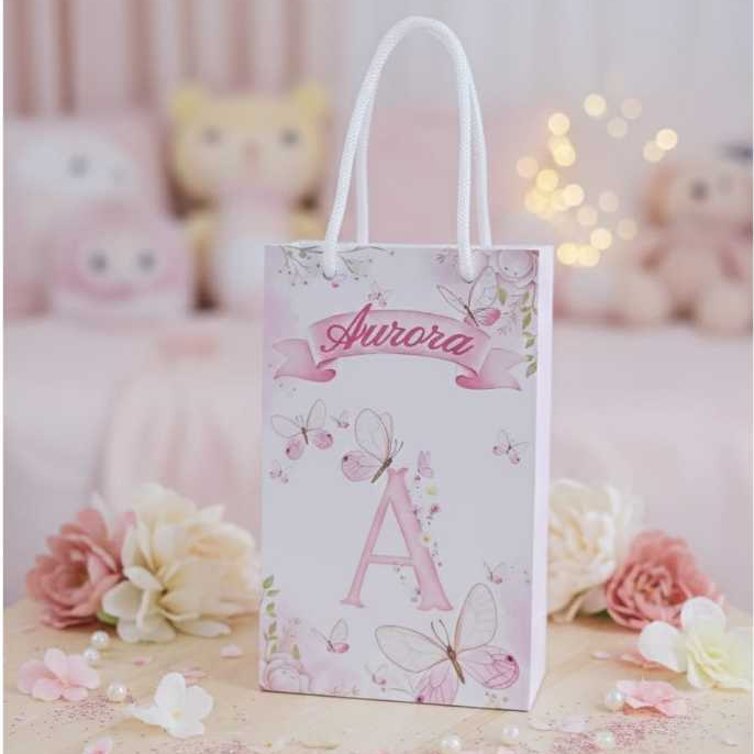 Sacolinha P JARDIM ENCANTADO Personalizada Sacolinha Lembrancinha Aniversário JARDIM PEGUE E MONTE