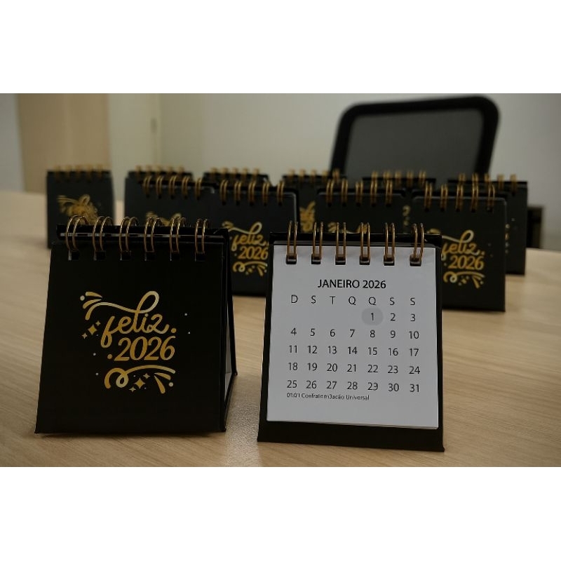 Calendário 2026 de Mesa personalizado/ Feliz 2026/ Empresa/ Studio/ Salão
