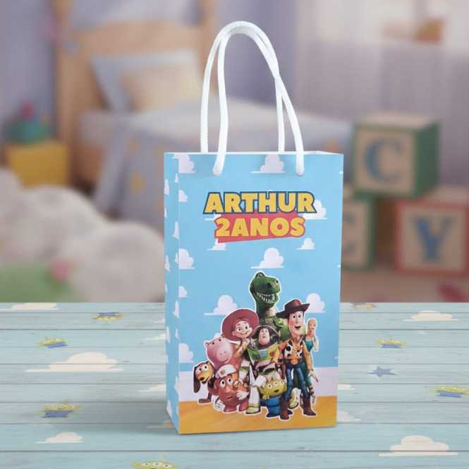 Sacolinha P TOY STORY Personalizada Sacolinha Lembrancinha Aniversário TOY STORY PEGUE E MONTE