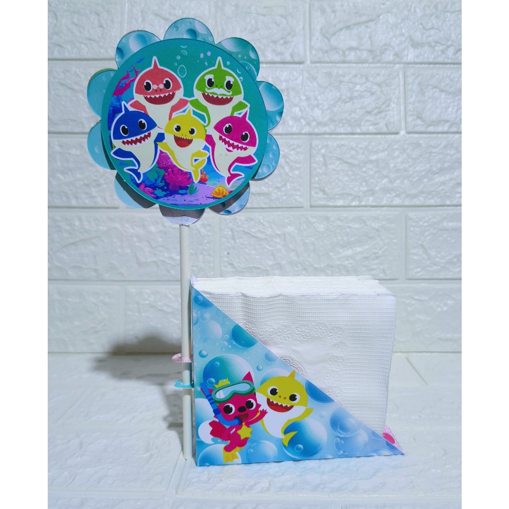 Centro de mesa Porta guardanapo Personalizado BabyShark