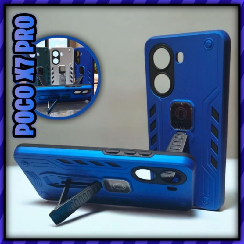 Capa poco x7 pro com suporte magnético Material resistente xiaomi poco X7 pro