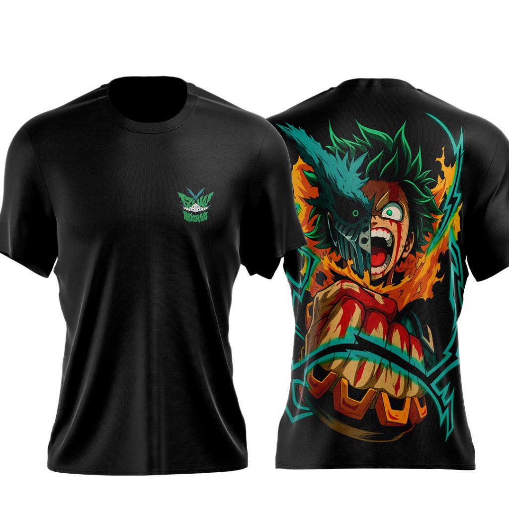 Camiseta Personalizada Anime My Hero Academia Boku No Hero Izuku Midoriya