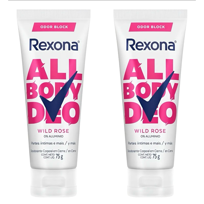 kit 2 Desodorante Creme Rexona All Body Deo Wild Rose – 75g