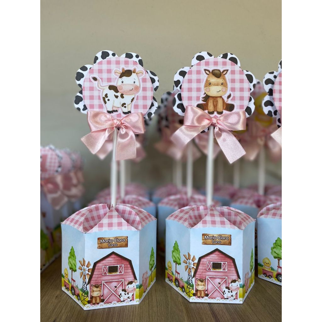 Centro de Mesa Festa Fazendinha - Pegue e Monte | Lembrancinhas | Festa infantil | Aniversário | Personalizados