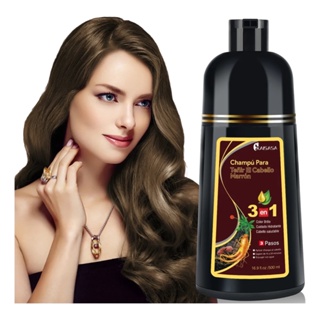 Shampoo de tintura de cabelo 3 em 1- 500ML em Oferta na Shopee