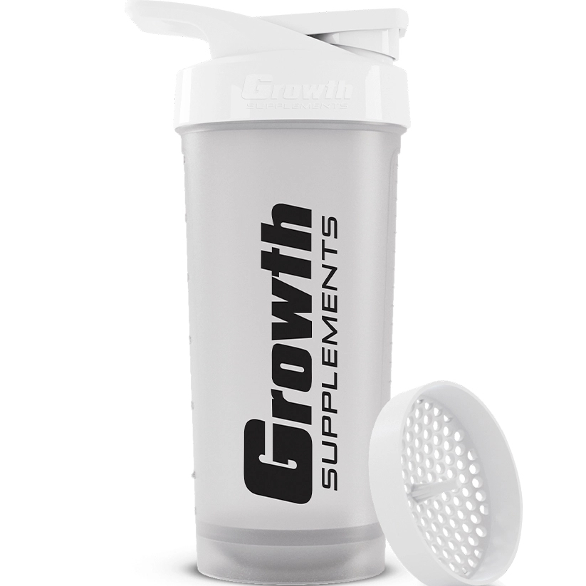 Coqueteleira Growth 600ml (Branca) Squeeze - Garrafa - Shakeira | Acessório para Treino - Academia