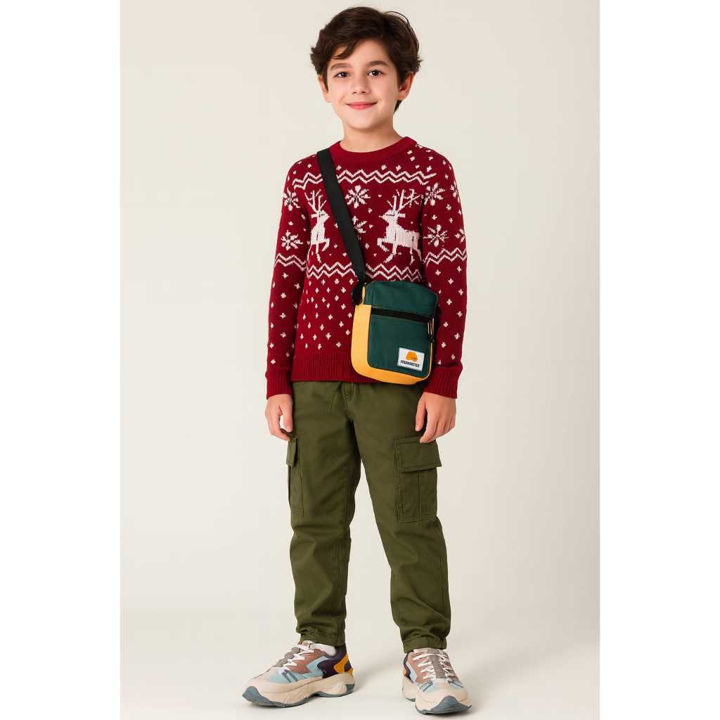 Calça Juvenil Infantil  Sarja Cargo  sem Punho em Oferta na Shopee