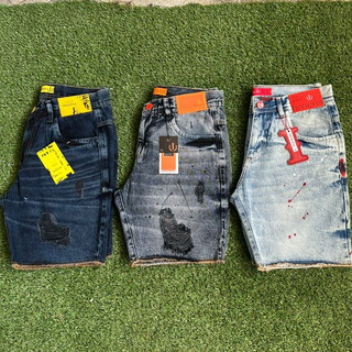 KIT 3 Peças Bermuda Jeans Masculina Jogador Curta