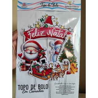 Topo de Bolo Natal • Topper de bolo Natalino•decoração de natal▪️coisas de natal▪️natal decoração▪️Itens de natal