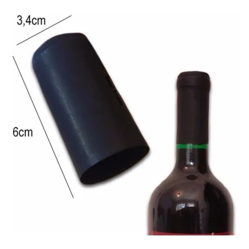Lacre Capsula P/ Garrafa - 34 mm X 60 mm - 25 Unidades