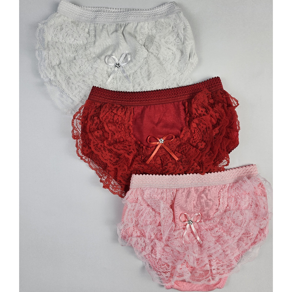 Calcinha Bunda Rica Bebê Frufru com Renda Volumosa – Calcinha Infantil Unidade • Cores Variadas em Oferta na Shopee