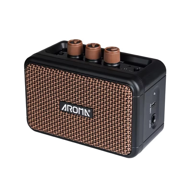 Amplificador portátil para guitarra elétrica AG-04 Efeitos integrados de limpeza e overdrive Bateria com duração