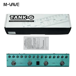 Pedal multiefeitos para guitarra M-VAVE Tank-G 36 predefinições 9 slots de pré-amplificador 8 slots de cabine de