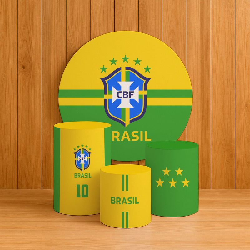 Trio Capas Cilindro + Painel Veste Fácil COPA BRASIL | Envio Rápido