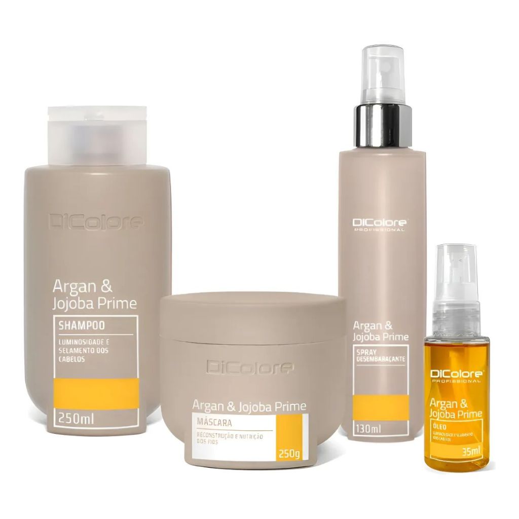 Reconstrução Argan & Jojoba Dicolore Kit 4 Produtos Dicolore