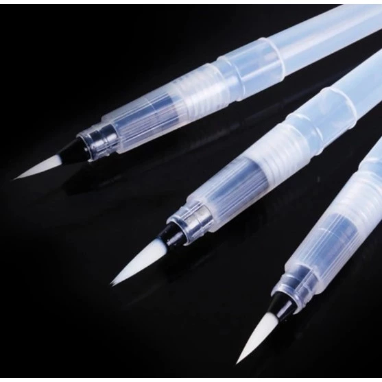 KIT C/3 Canetas D'Água Pincel Pistão Artesanato Aquarela Papelaria Canetas Tinteiros Artigo de Arte em Oferta na Shopee